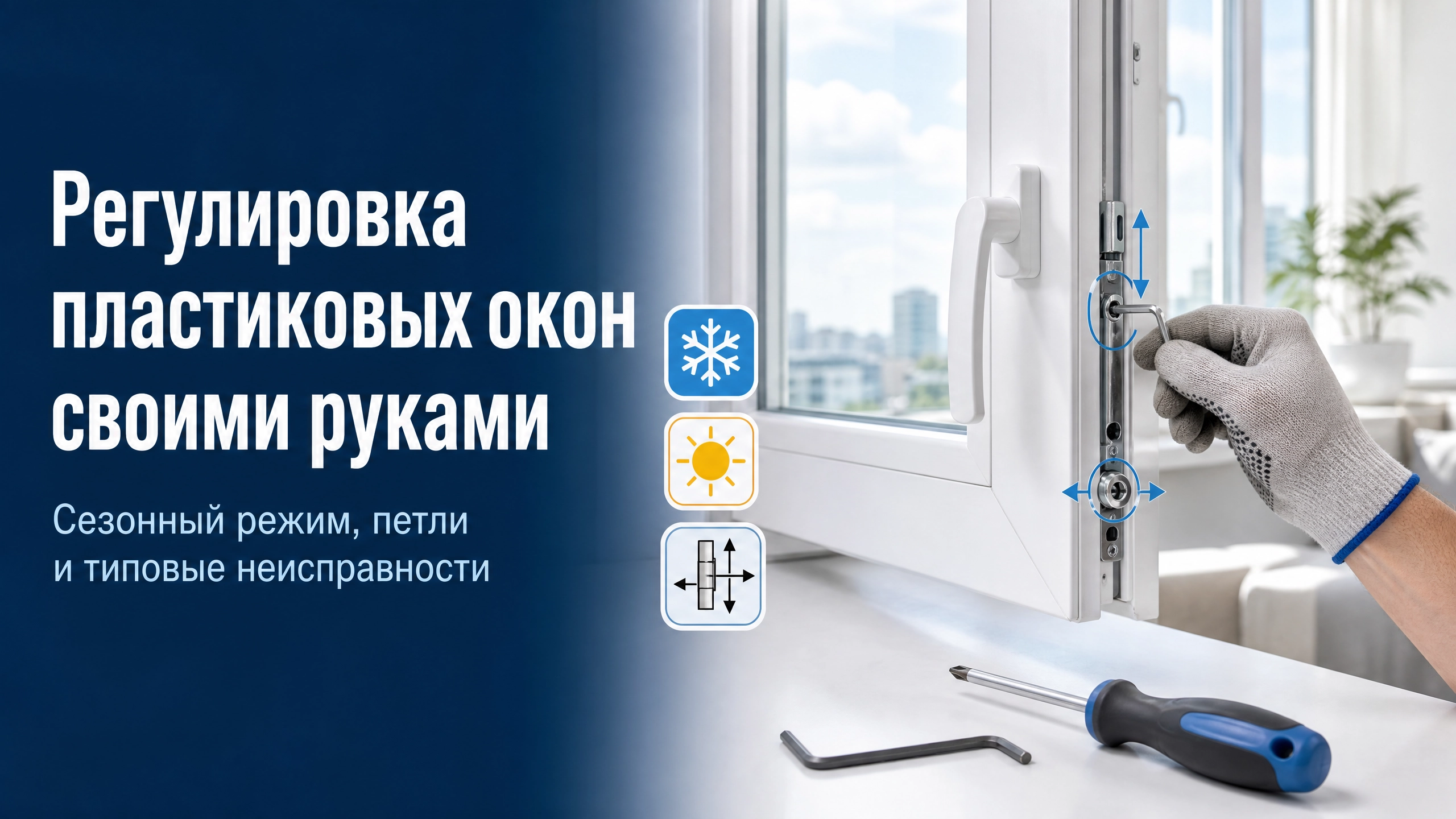 Регулировка пластиковых окон